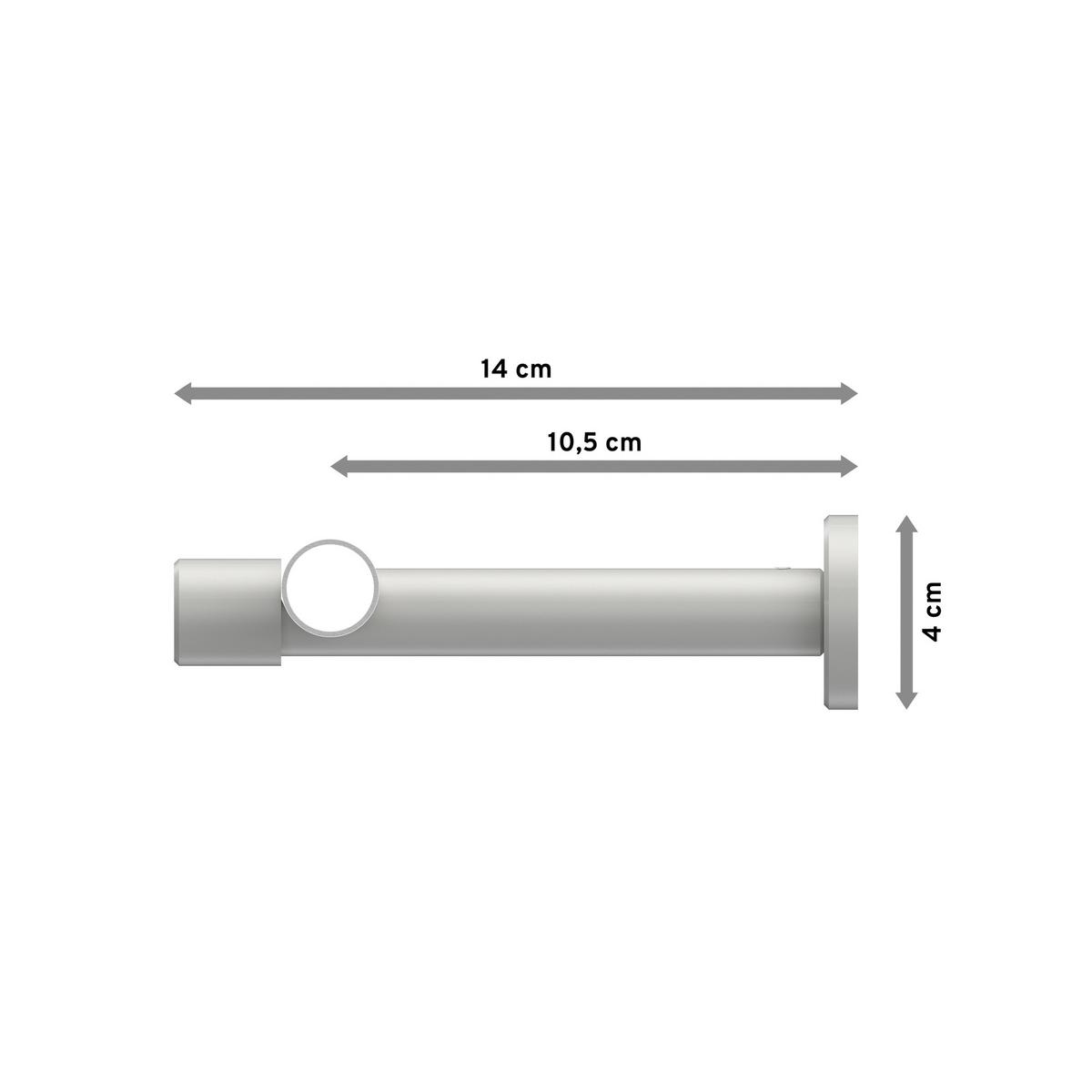 GARDINENSTANGE Prestige Elanto 120 cm, 1-läufig, 20 mm Ø Weiß - Weiß, Metall (120cm) - INTERDECO