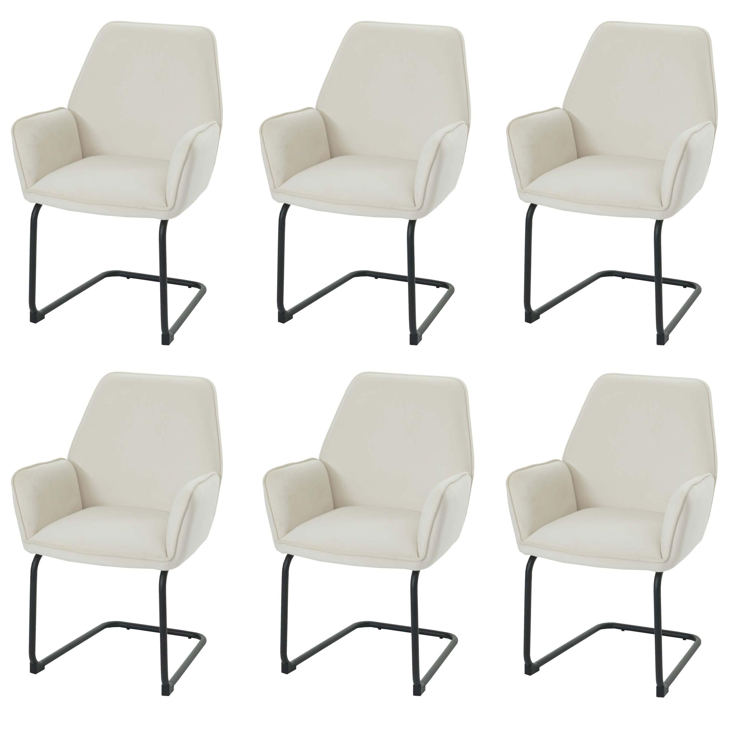 FREISCHWINGER Cremeweiß 6er-Set - Beige/Weiß, Textil (60/89/61cm) - MCW