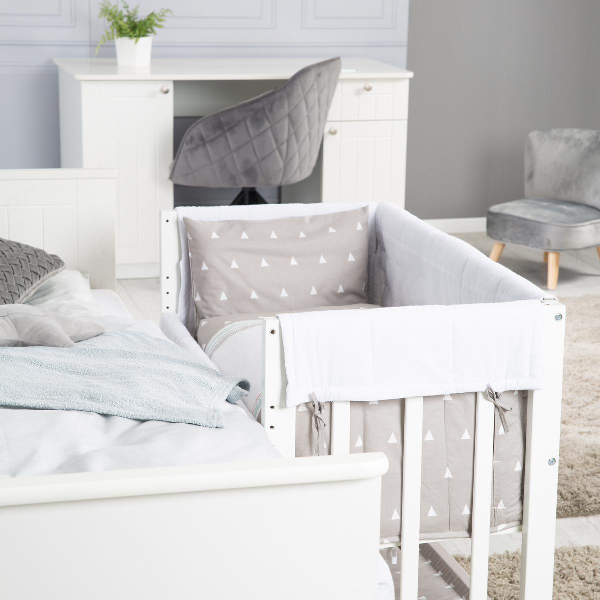 BEISTELLBETT Indibär 4in1 Set 90 x 45 cm - Taupe/Weiß, Holzwerkstoff (45/90cm) - Roba