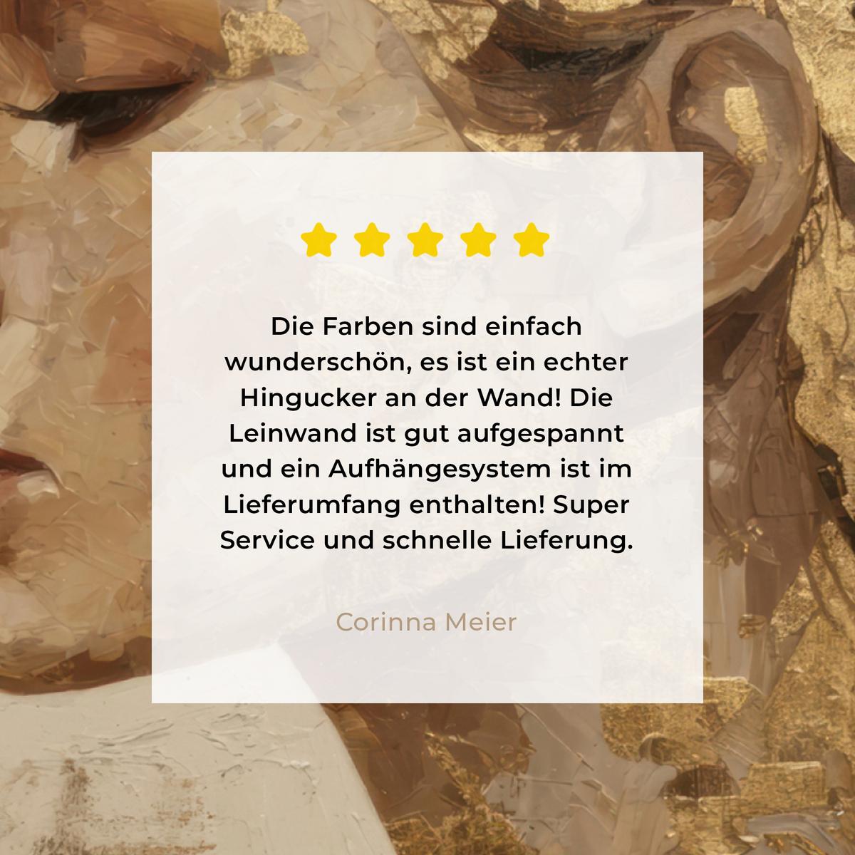 LEINWANDBILD Frau - Gold - Abstrakt - Textur Wandbild Wohnzimmer 50x50 cm - Goldfarben, Textil (50/50cm) - MuchoWow