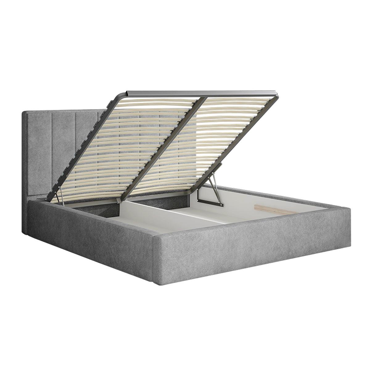 BOXBETT 200/200 Brook Grau - Grau, Holz/Textil (200/200cm) - Petits-meubles
