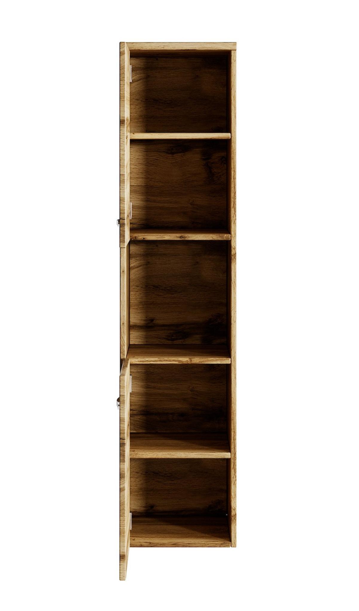 BADEZIMMERSCHRANK Montreal mit 2 Türen Eiche - 30 x 30 x 130 cm - Eichefarben, Holz (30/131/30cm) - Badplaats