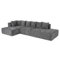 SOFA-GARNITUR Dunkelgrau - Dunkelgrau, Textil (310/60/150cm) - MCW