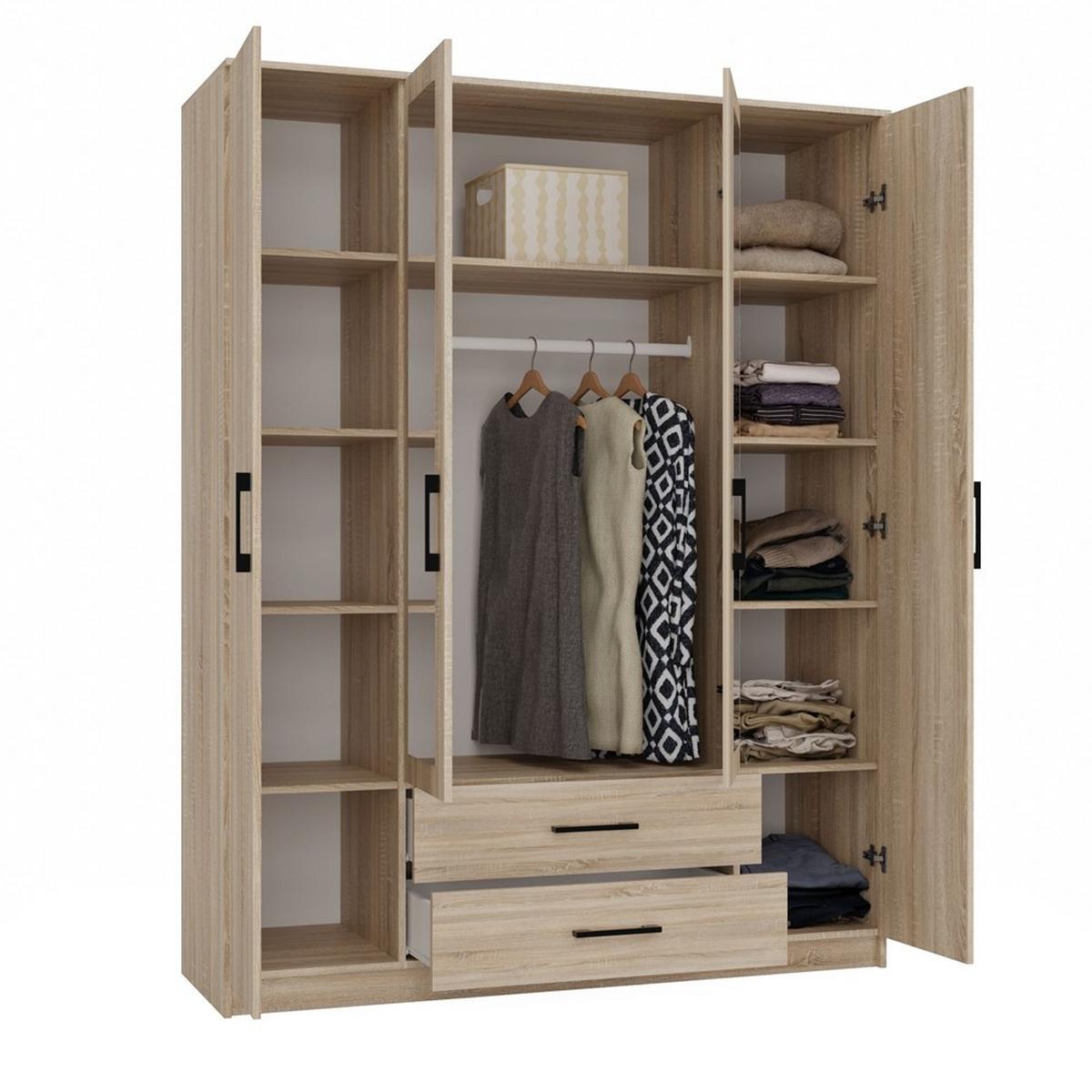 KLEIDERSCHRANK Sonoma 160/205/52 - Sonoma Eiche, Holzwerkstoff (160/205/52cm) - RAUMHIRSCH FURNITURE