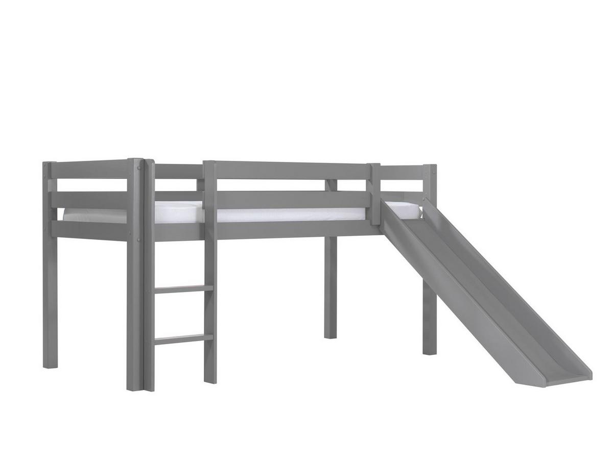 HOCHBETT mit Rutsche Karolina 210x114x218 aus Massivholz in grau - Grau, Holz (90/200cm) - 58aufmkessel