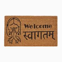 FUSSMATTE Welcome/Swagat, Kokosfaser 40/70 cm - Naturfarben, Naturmaterialien (40/70cm) - Homescapes
