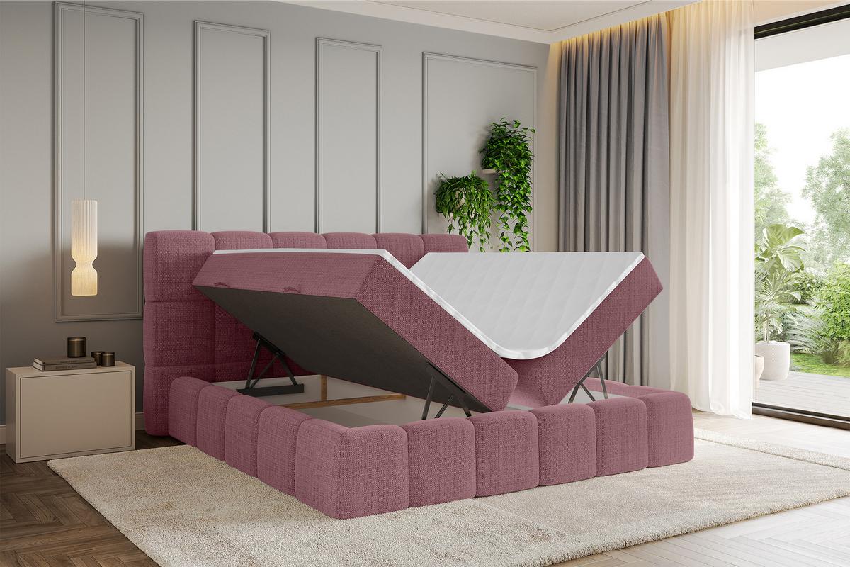 BOXBETT - AURI-H3 - 180x200 Altrosa Aragon - Altrosa, Holzwerkstoff (180/200cm) - ALTDECOR