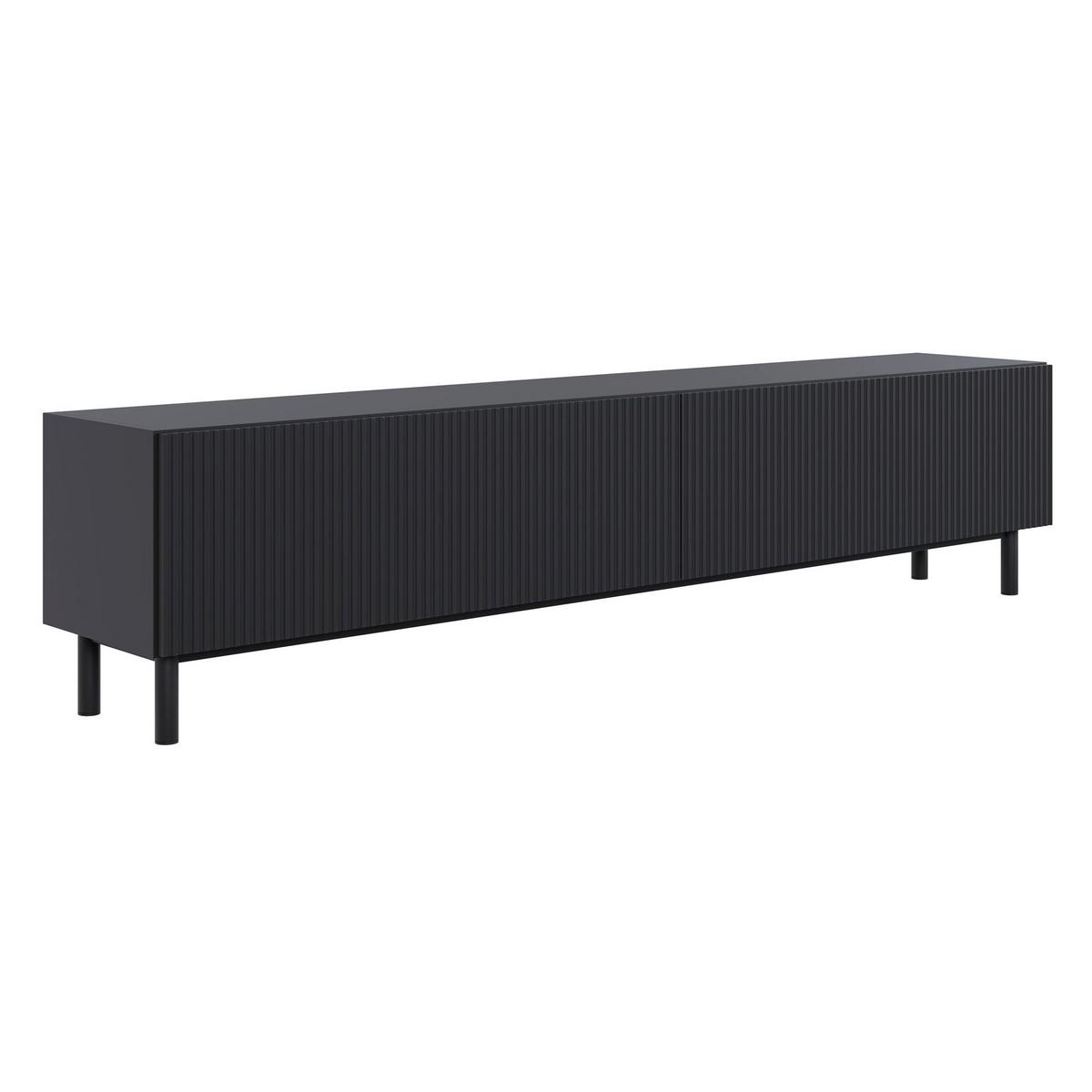 TV-LOWBOARD Veldio New Schwarz 175/46/32 cm - Schwarz, Holzwerkstoff/Metall (175.6/46.5/31.6cm) - Selsey