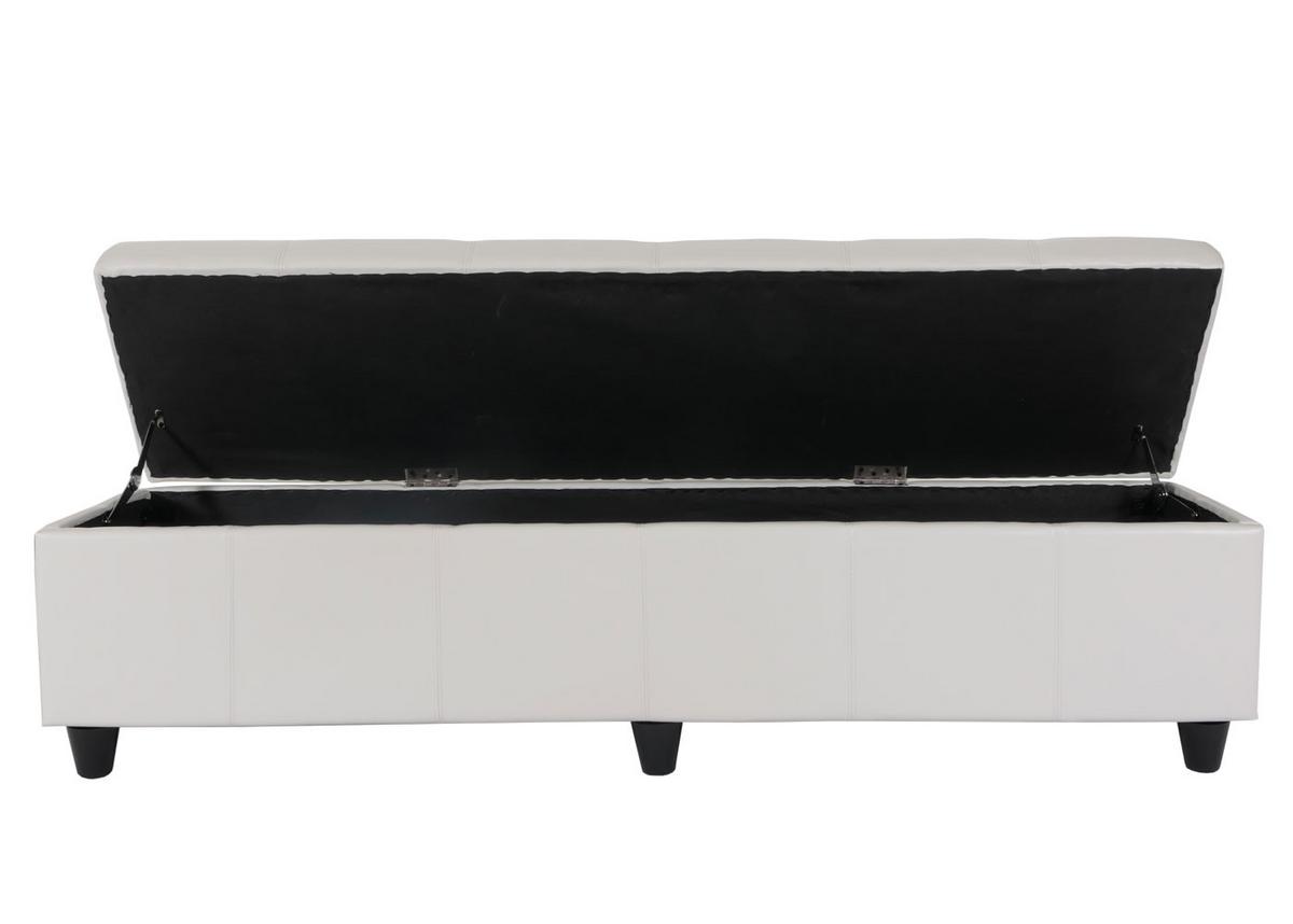 AUFBEWAHRUNGS-TRUHE XXL White - Weiß, Textil (180/45/45cm) - MCW