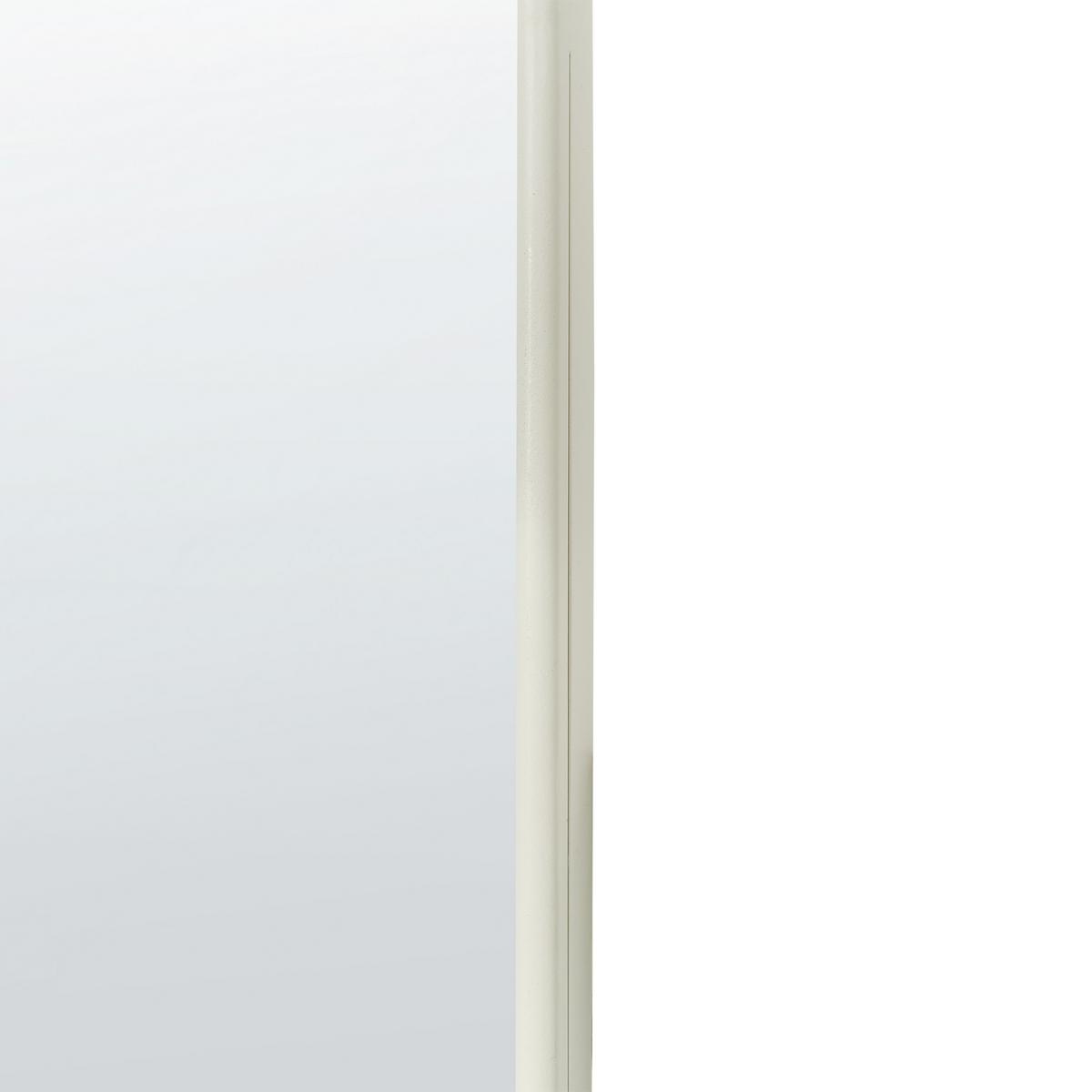 WANDSPIEGEL Metall weiß 45/145 cm Abzac - Weiß, Metall (45/145/3cm) - Beliani