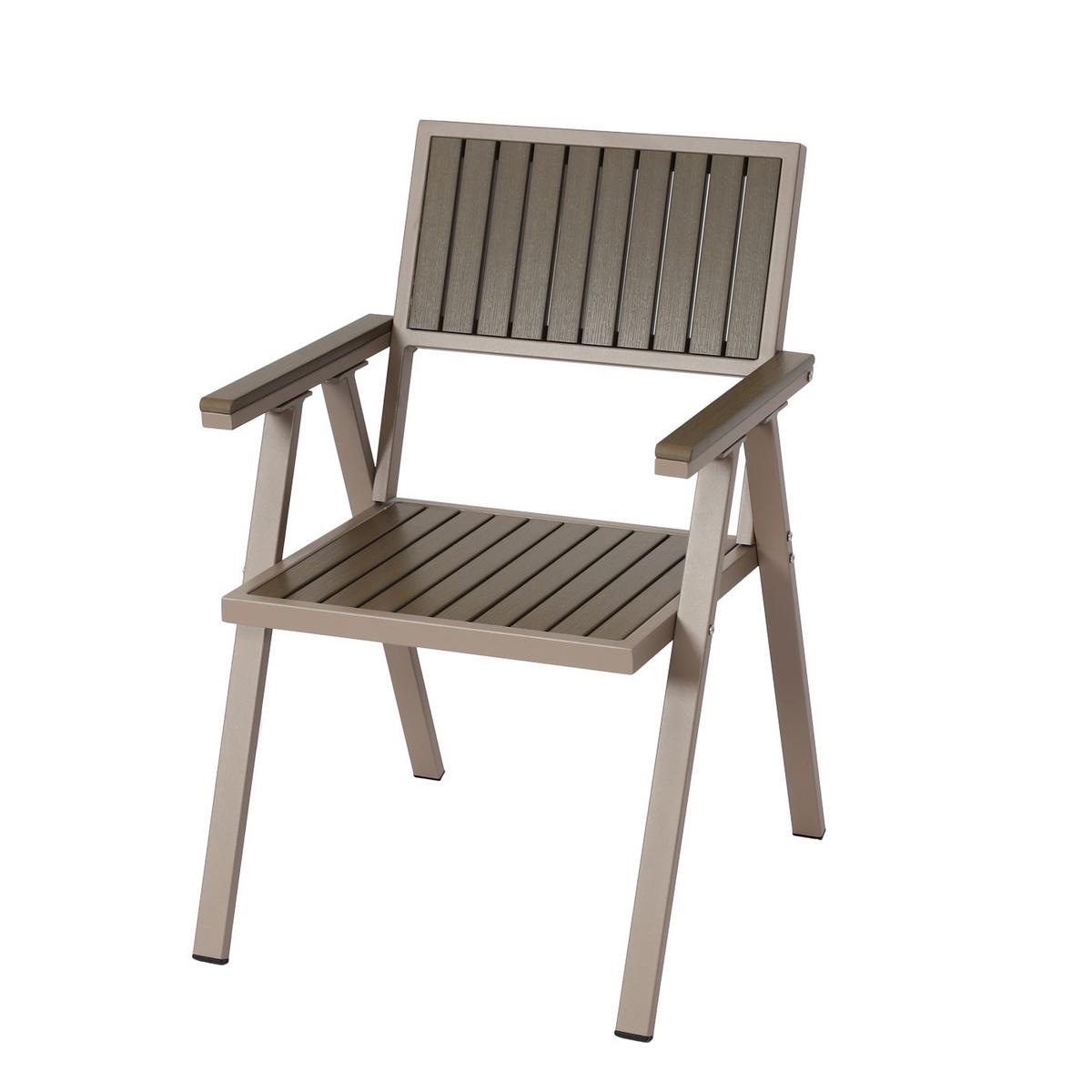 GARTENSTUHL Schwarz, Beige - Beige/Schwarz, Metall (57/87/53cm) - MCW