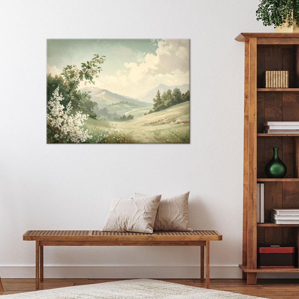 LEINWANDBILD Landschaften 100x70cm - Beige, Textil (100/70cm) - Feeby