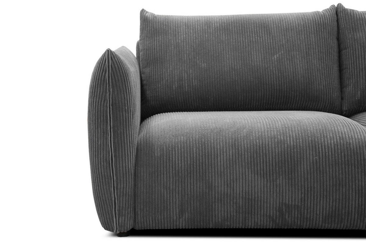 ECKSOFA TAUER 5-Sitzer, dunkelgrau - Dunkelgrau/Schwarz, Holzwerkstoff/Kunststoff (294/173cm) - Wozimo