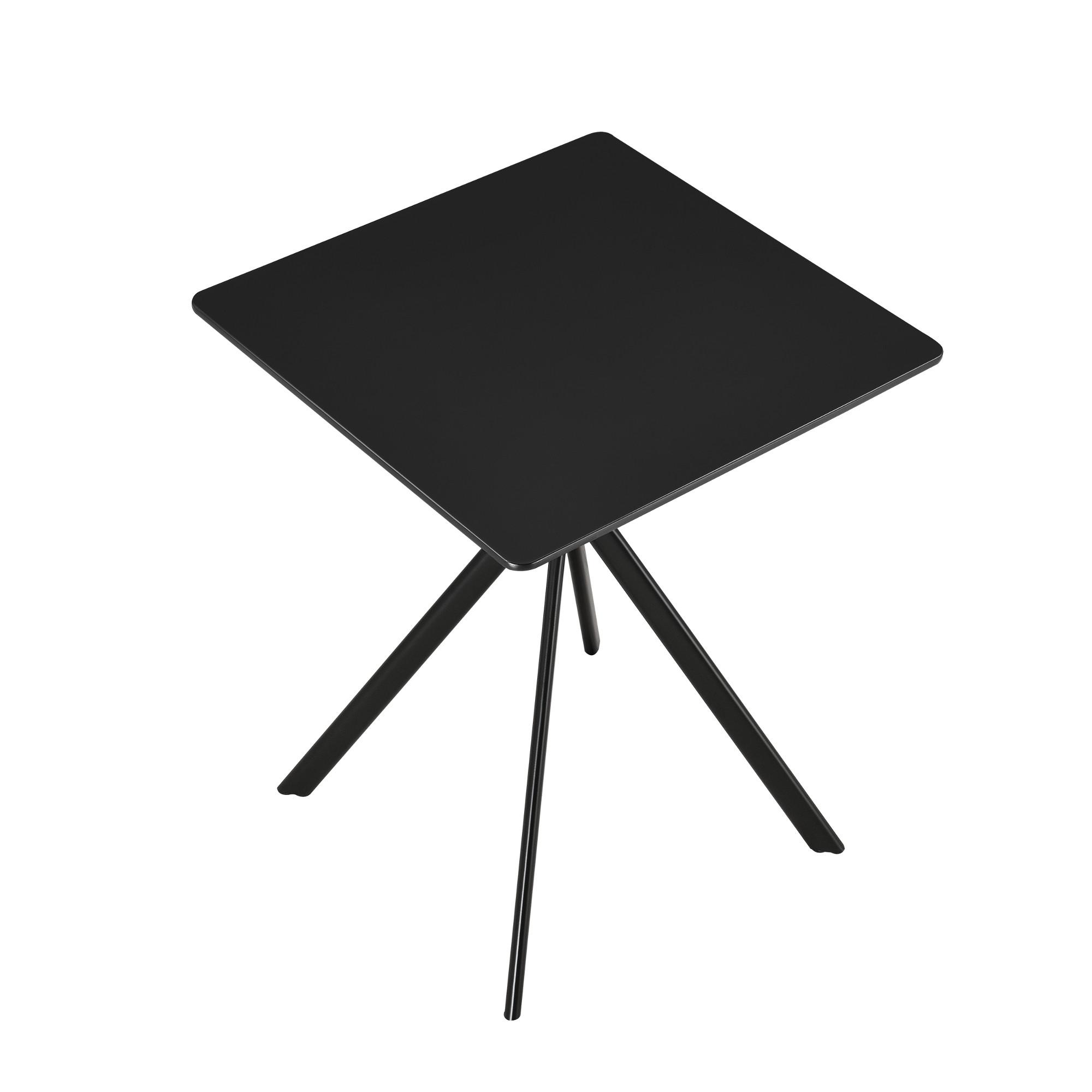 ESSTISCH Ankara - Schwarz, Holzwerkstoff/Metall (60/60/75cm) - [en.casa]