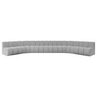 WOHNLANDSCHAFT modulares Sofa Montra-U2 - 581x174x70 cm Hellgrau - Hellgrau, Holzwerkstoff/Textil (581/70/174cm) - ALTDECOR