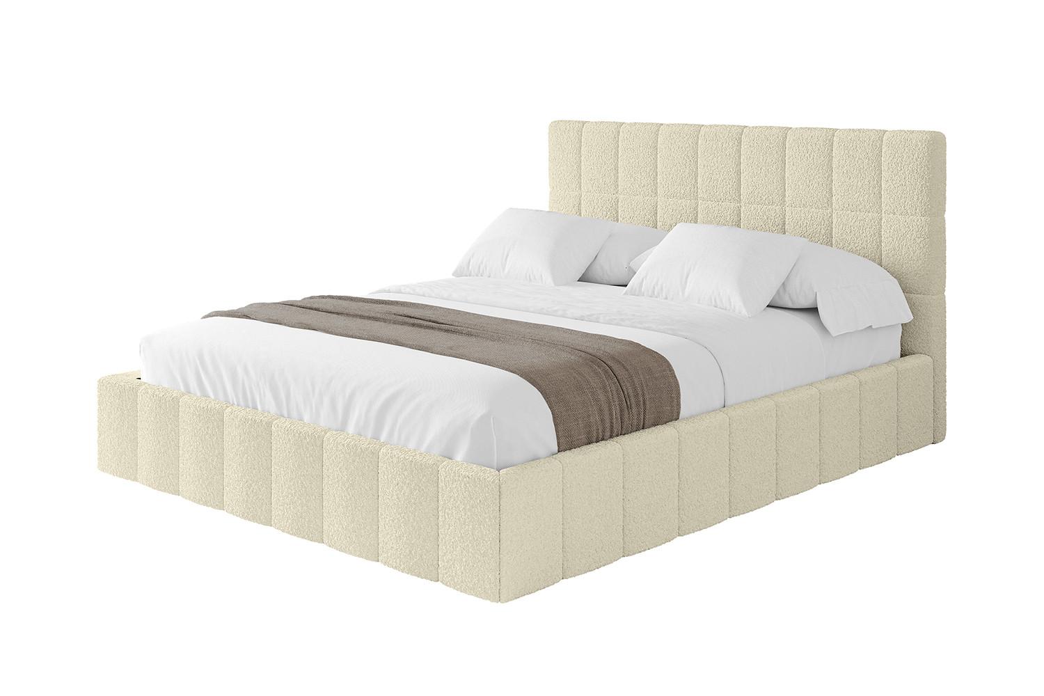 POLSTERBETT mit Bettkasten und Lattenrost, Boxbett ohne Matratze - AMEA 120x200 Beige - Taupe, Holzwerkstoff/Textil (120/200cm) - ALTDECOR