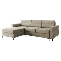 ECKSOFA Berne - Beige/Schwarz, Holz/Kunststoff (258/170cm) - MIRJAN24