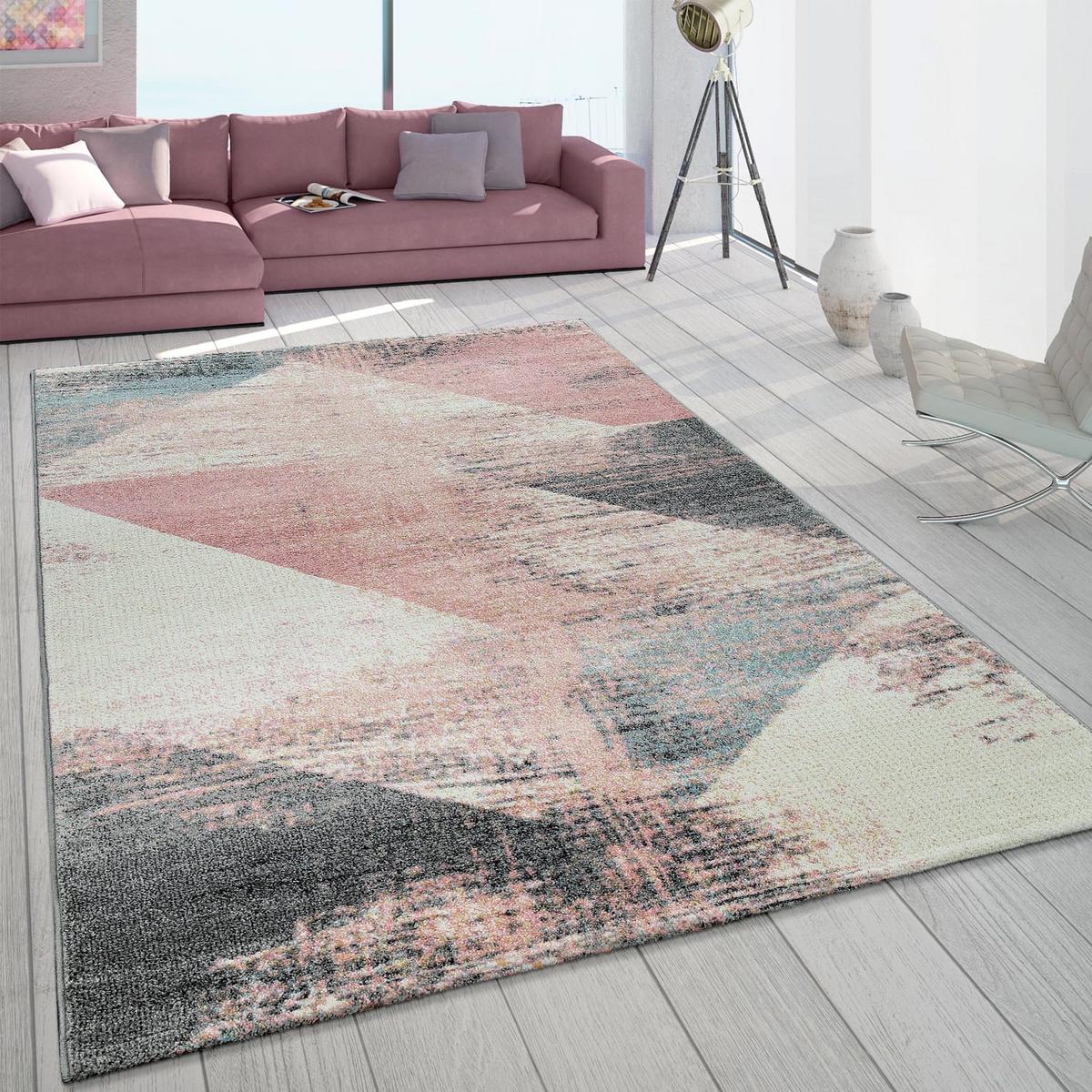 KURZFLORTEPPICH, mit Farbverlauf, aus Polypropylen, Mehrfarbig, 60 x 100 cm - Multicolor, Textil (100/60cm) - KADIMA DESIGN