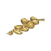 DEKOSCHALE NUMANA, Aluminium, handgefertigt, Gold, 60,5 x 17,5 x 3 cm - Goldfarben, Metall (3cm) - KADIMA DESIGN