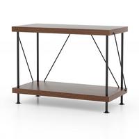 REGAL Vertikales Walnuss - Walnussfarben, Metall (61/44.5/29.5cm) - COSTWAY
