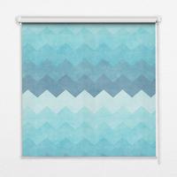 INNENROLLO - Fensterrollo - Rollo - 110x140 cm - Bemalte Berge - Blau, Kunststoff (110/140/0.5cm) - TULUP