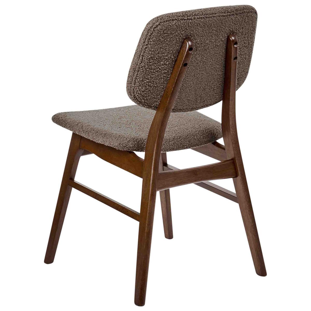 ESSZIMMERSTUHL 2er-Set Holz Dunkelbraun/Taupe Elaine - Dunkelbraun, Holz (48/81/54cm) - Beliani