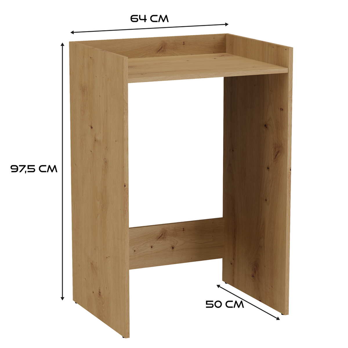 WASCHMASCHINENUMBAUSCHRANK Artisan 64/97,5/50 - Eiche Artisan, Holzwerkstoff (64/98/50cm) - RAUMHIRSCH FURNITURE