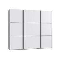 SCHWEBETÜRENSCHRANK 3-türig B250/H216/T65 cm in Weiß, Kleiderschrank inkl. Vollausstattung / 22010 - Rot/Weiß, Holzwerkstoff/Metall (250/216/65cm) - luma-home