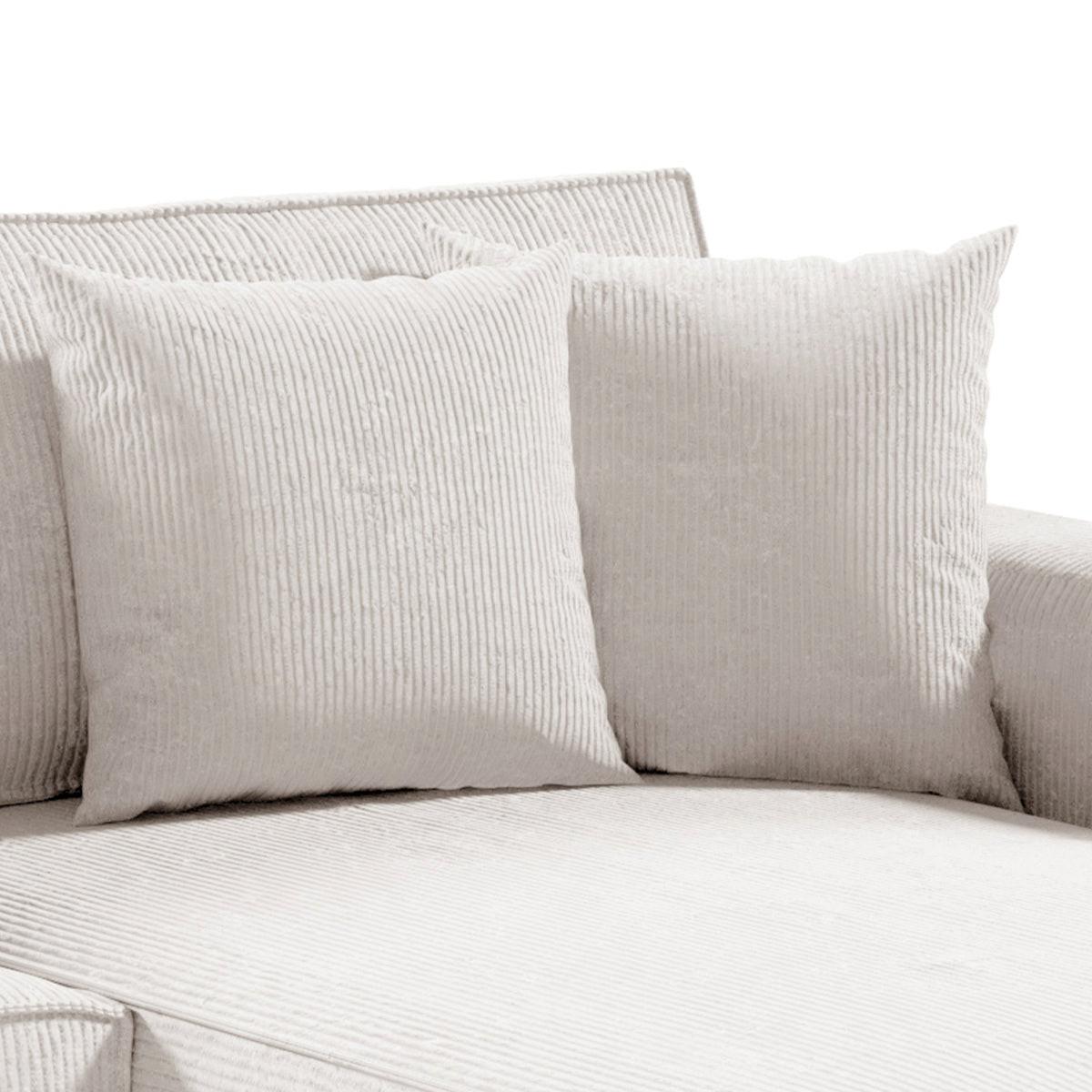 ECKSOFA Isaac 4 Sitzplätze Weiß - Weiß, Holzwerkstoff (294/185cm) - Petits-meubles
