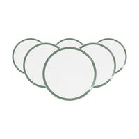 FRÜHSTÜCKSTELLER Life Nature Baumstruktur weiß-grün ø 22,5 cm 6er Set - Weiß/Grün, Keramik (22.5cm) - Seltmann Weiden