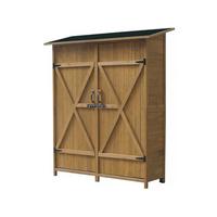 GARTENSCHRANK - GARTENTRUHE espacio Naturelles Holz - Braun, Holz (33.5/152.5/140cm) - Habitat Garten