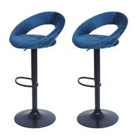 BARHOCKER Petrol 2er-Set - Petrol, Textil (53/102/50cm) - MCW