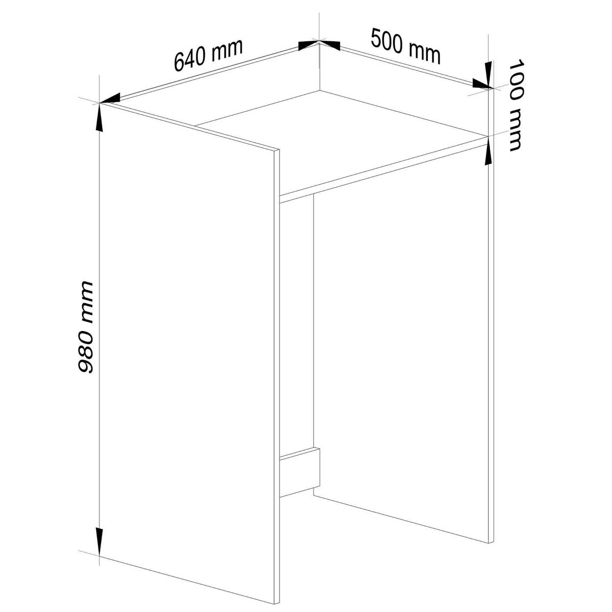 WASCHMASCHINENUMBAUSCHRANK, 64 × 50 × 98 cm Sonoma Eiche, Weiß - Weiß/Sonoma Eiche, Holzwerkstoff (64/98/50cm) - RAUMHIRSCH FURNITURE
