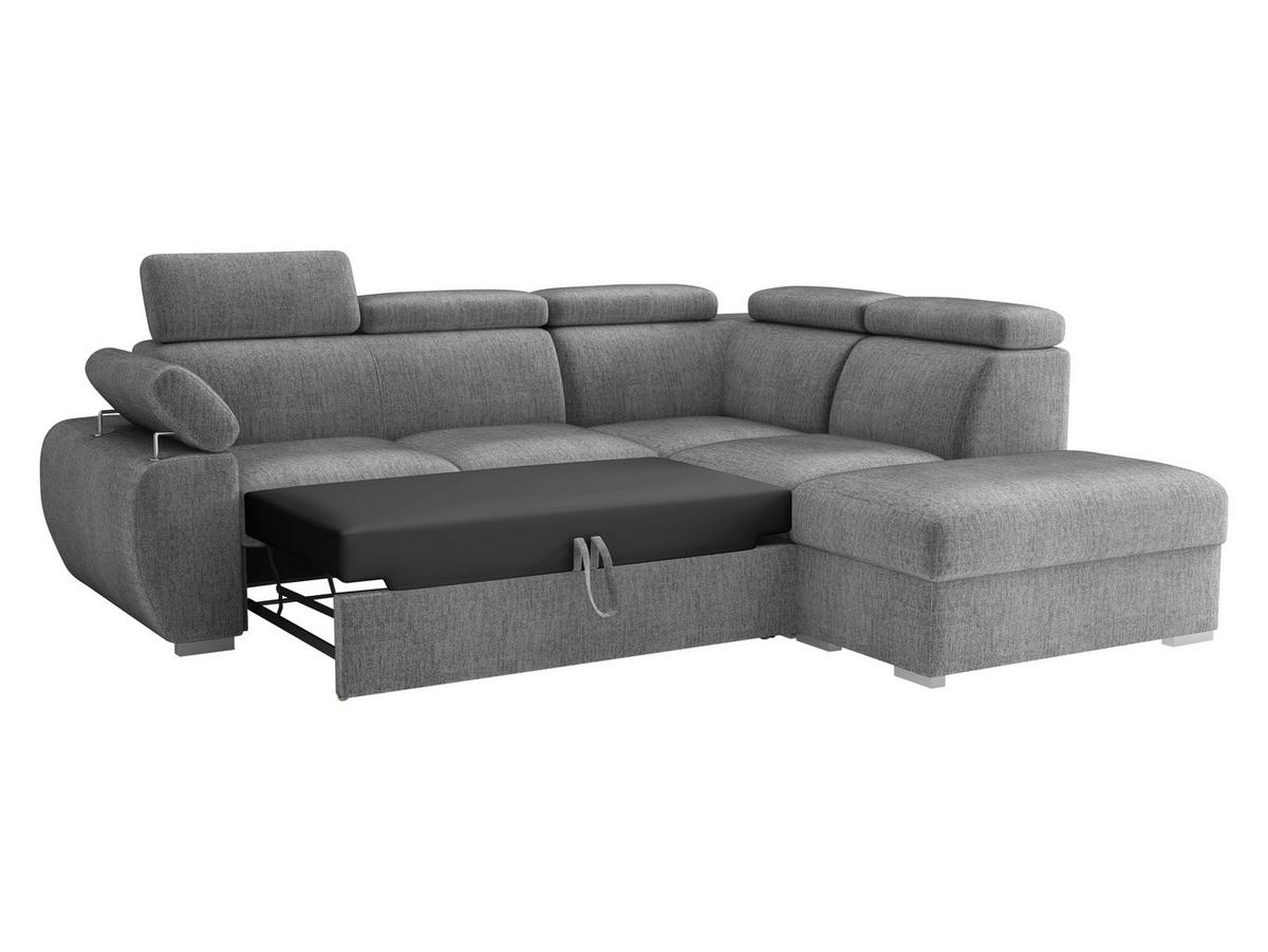 ECKSOFA Boston 2RR1P, Seite: Links PUFAP+R+1P(65)+2R - Silberfarben/Bronzefarben, Holz/Textil (260/230cm) - MIRJAN24