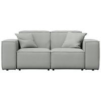 GARTENSOFA Lorento Outdoor 2-Sitzer, Hellgrau Kunstleder 186/73/92 cm - Hellgrau, Textil (186/73/92cm) - WFL GROUP