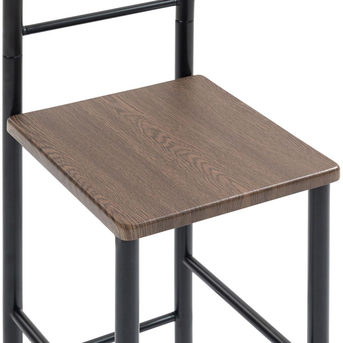 HERRENDIENER JIVO schwarz/braun - Schwarz/Braun, Metall (53/121/47cm) - CARO-Möbel