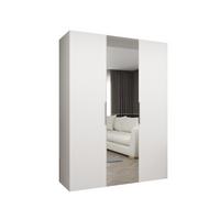 DREHTÜRENSCHRANK 202/150/52 3-türig - Kaschmir/Schwarz, Holz (150/202/52cm) - MÖBEL KRYSPOL