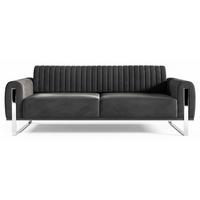 SOFA Parissa 228 cm - Dunkelgrau/Silberfarben, Textil/Metall (228/79/92cm) - Selsey