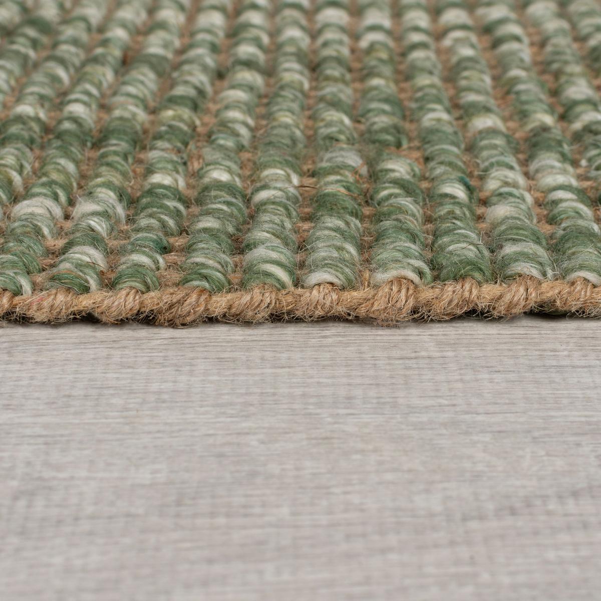 JUTETEPPICH handgewebt WEAVER, einfarbig, Grün, 200 x 290 cm - Grün, Textil (200/290cm) - KADIMA DESIGN