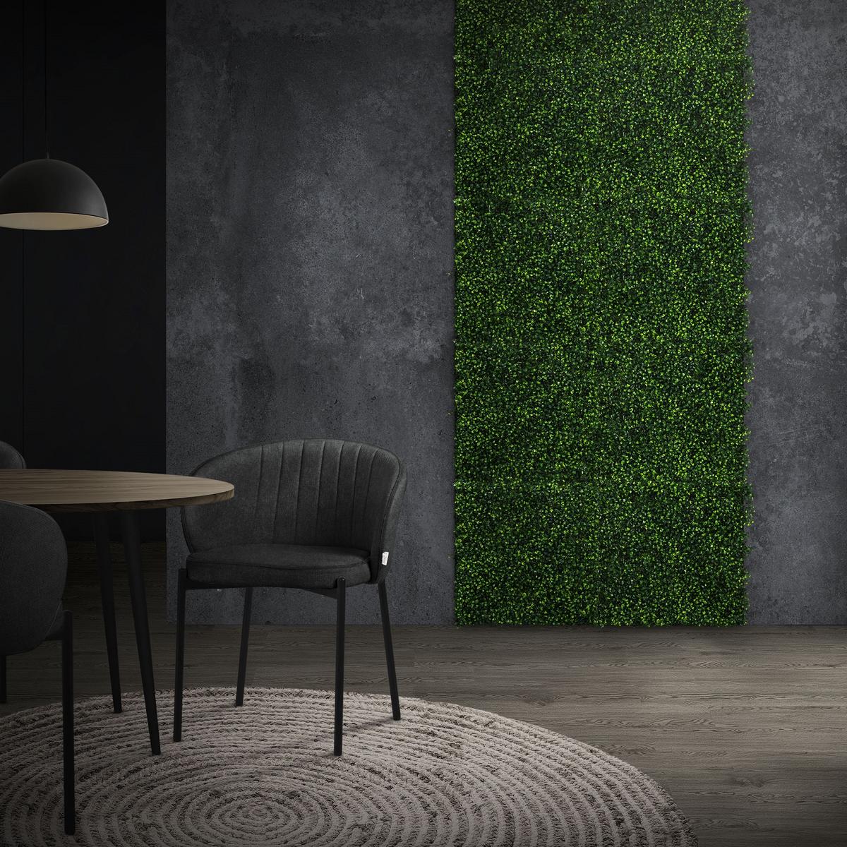 KÜNSTLICHE PFLANZENWAND 4er Set 50x50 cm Kunstpflanzen Wand Innen Aussen Grün Classic Buxus - Dunkelgrün, Kunststoff (50/50/5cm) - ECD-Germany