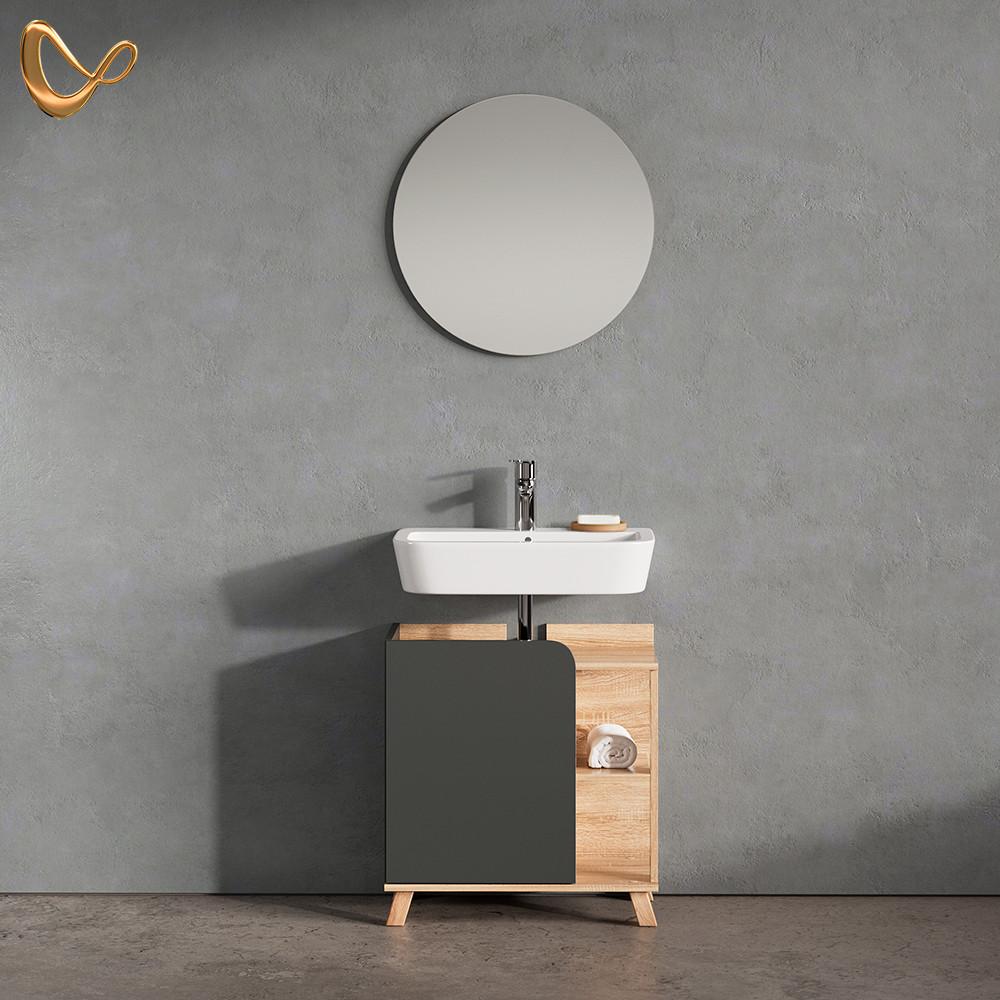 BADMÖBEL-SET Marano Anthrazit 2 Teile - Anthrazit, Holzwerkstoff (35/65/60cm) - Livinity®