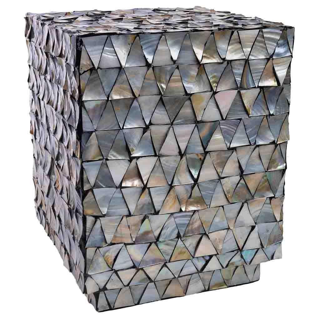 HOCKER aus Holz, grau, 35x45cm - Grau, Holz (35/45/35cm) - Wanderlust