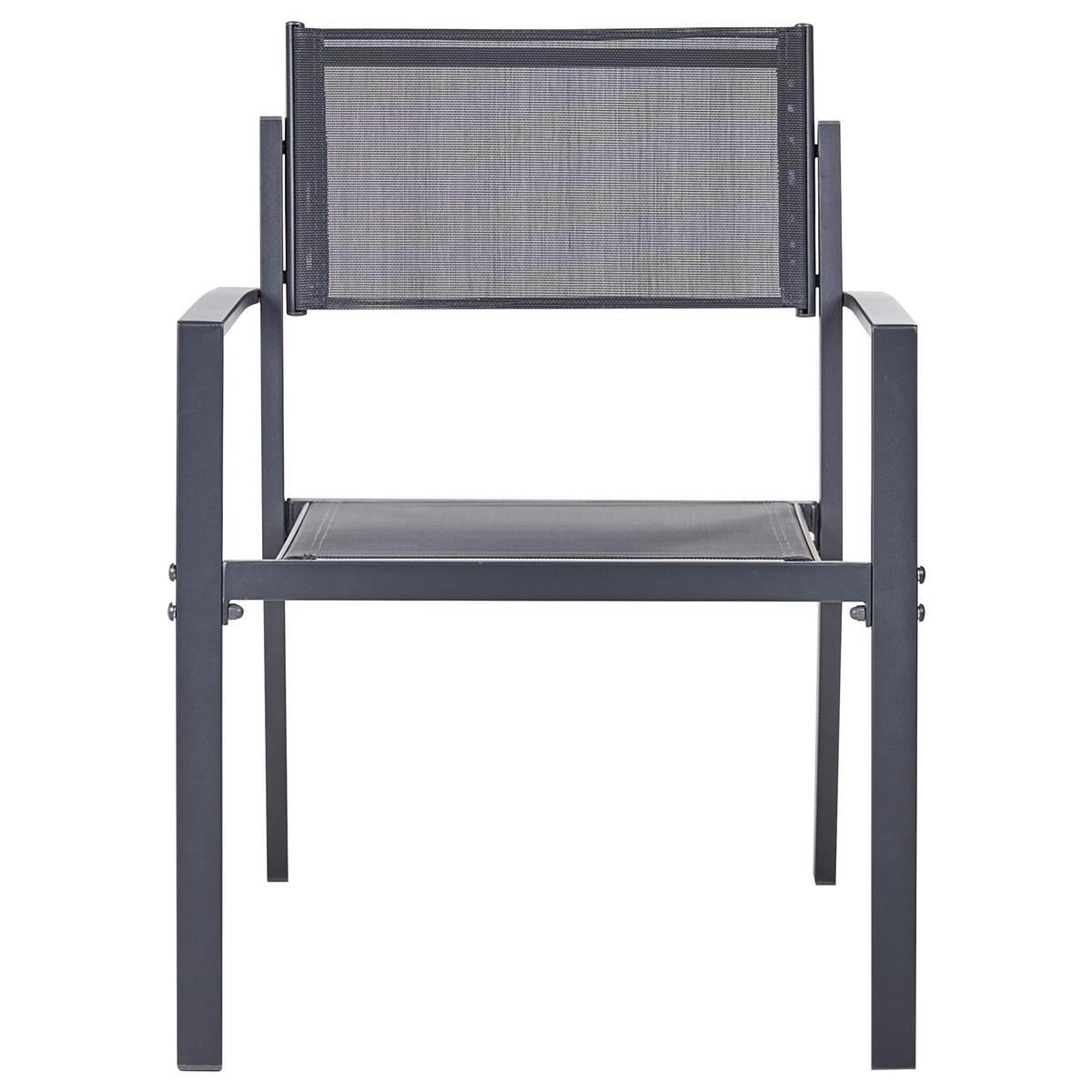 BISTRO-SET Metall Dunkelgrau Tavoleto - Dunkelgrau, Metall - Beliani