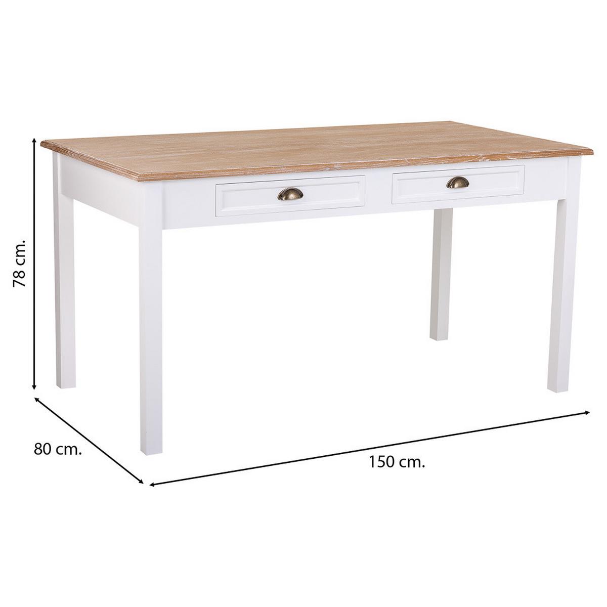 TISCH aus Holz, weiß, 150x80x78cm - Weiß, Holzwerkstoff (80/150/78cm) - Wanderlust