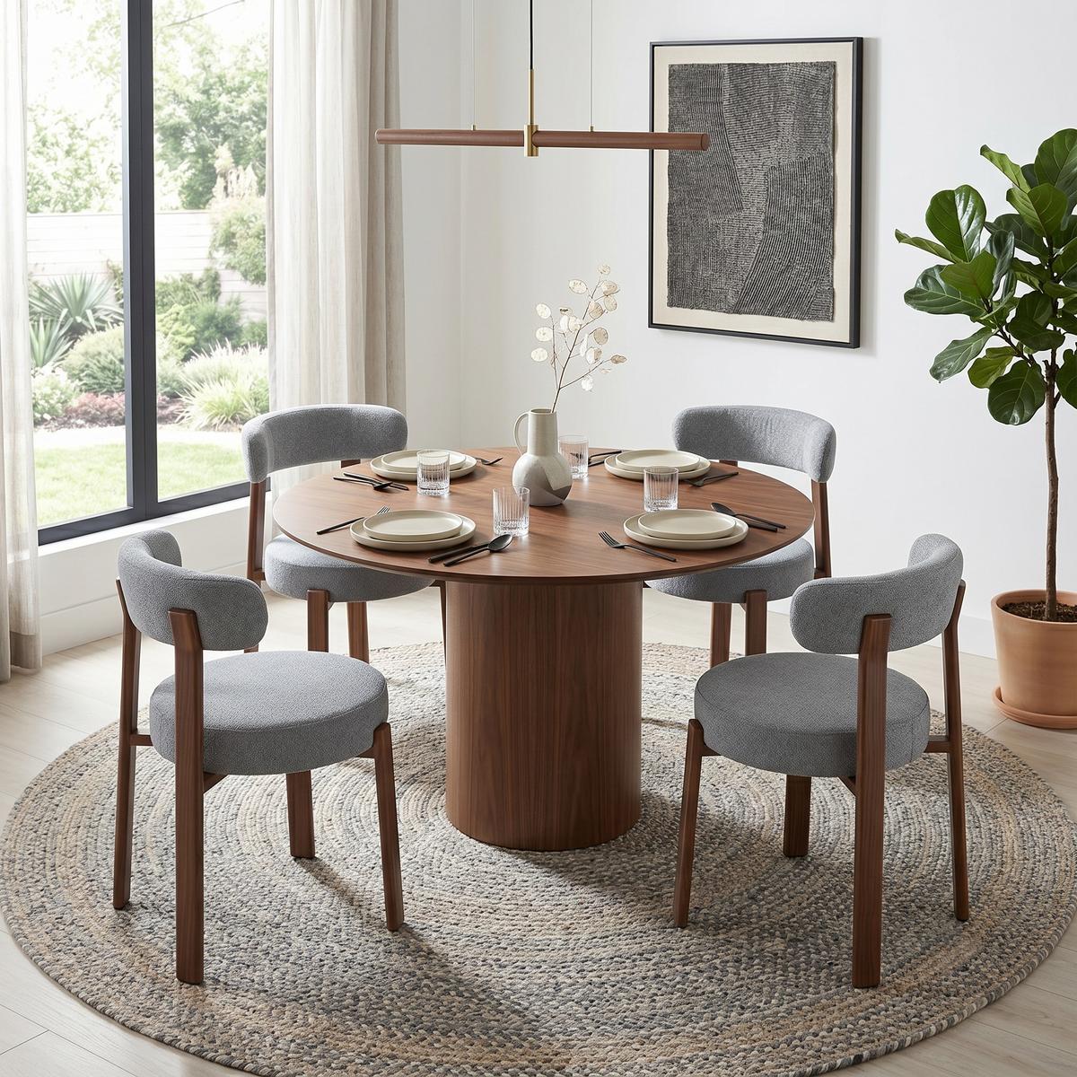 ESSZIMMERSTUHL 2ER-SET aus Stoff, mit ergonomischer Bügellehne - Grau, Textil (51.5/79/57cm) - Urban Meuble