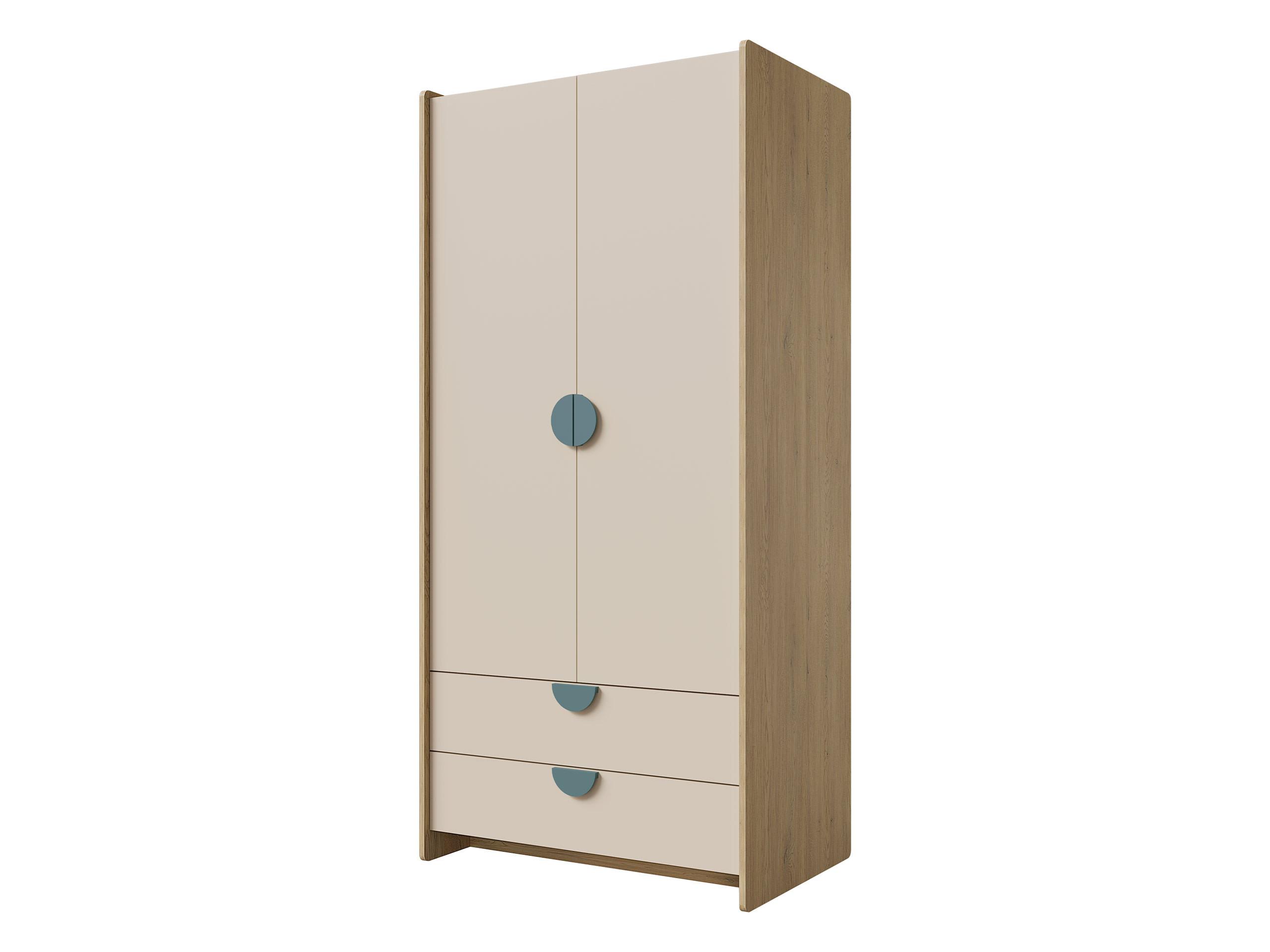 KINDERKLEIDERSCHRANK Lexi 2D2S 02 - Blau/Eichefarben, Holzwerkstoff/Kunststoff (84/198/60cm) - MIRJAN24