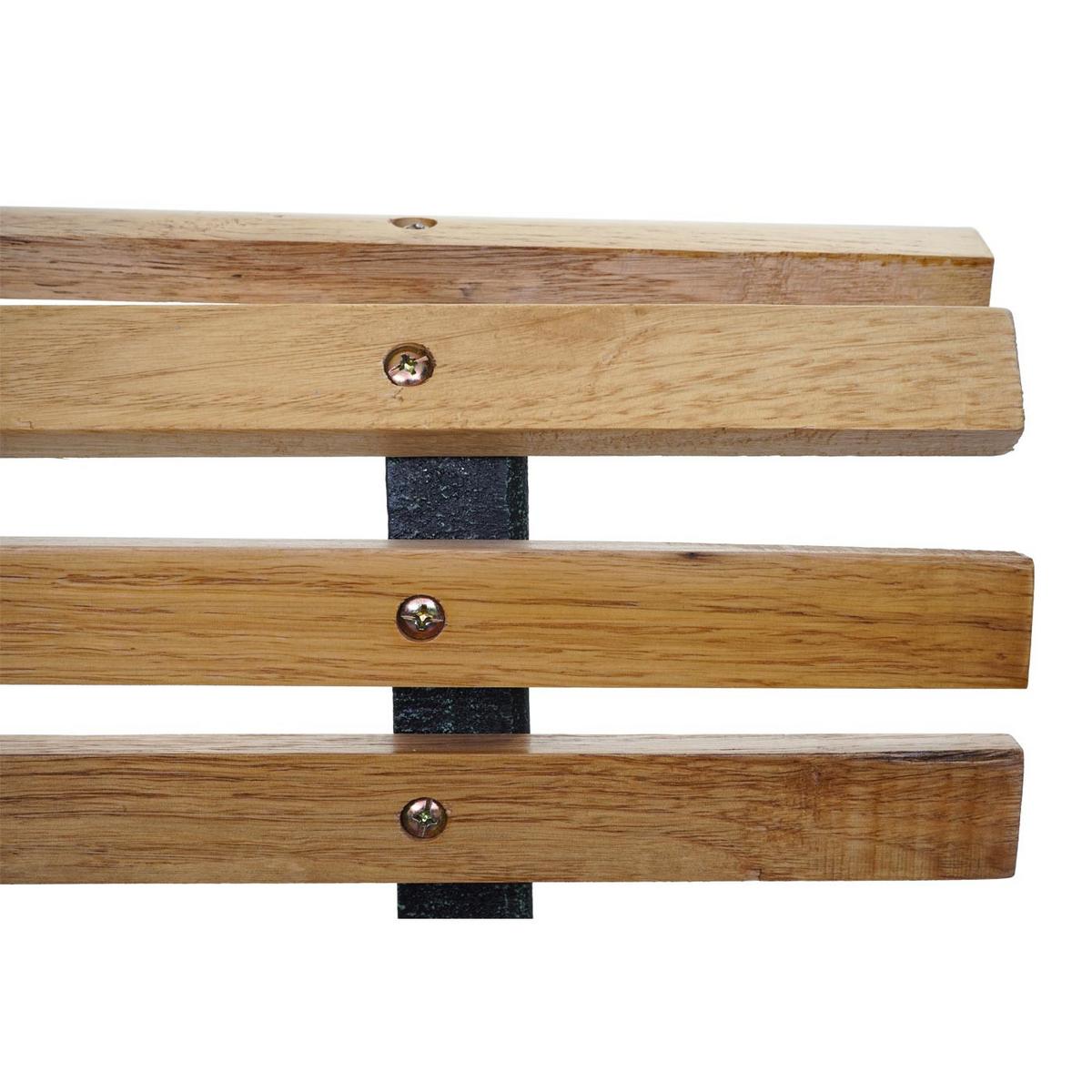 GARTENBANK Schwarz, Braun - Schwarz/Braun, Holz (122/80/70cm) - MCW