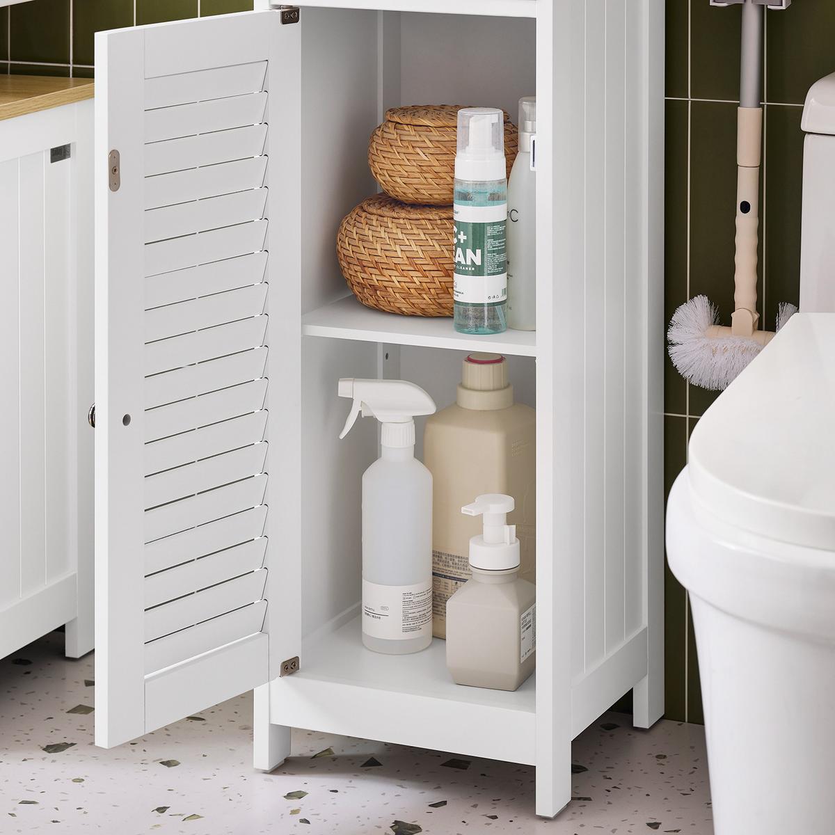 HOCHSCHRANK Weiß - Hellbraun/Weiß, Holzwerkstoff (32/170/30cm) - SoBuy