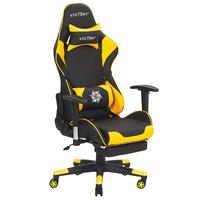 GAMINGSTUHL Kunstleder Schwarz/Gelb Victory - Schwarz, Kunststoff/Textil (55/124/60cm) - Beliani