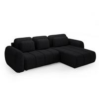 ECKSOFA Cesar 3 Sitzplätze Schwarz - Schwarz, Holz (304/190cm) - Petits-meubles